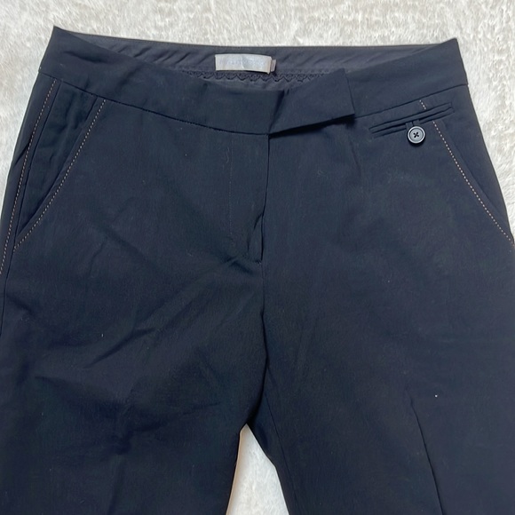Badgley Mischka Black Pants with buttons on the lower sides. Size 4 - Picture 4 of 7